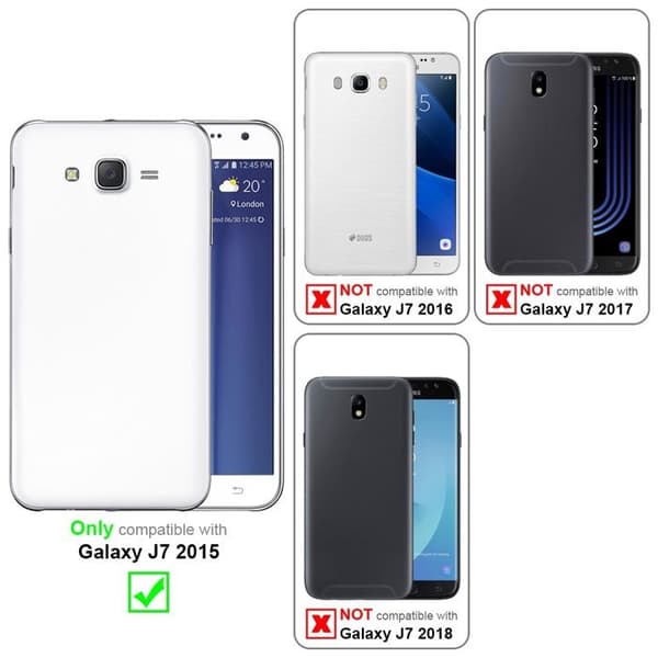 Skyddsfodral för Samsung Galaxy J7 2015 CANDY MÖRKBLOMMA Stötsäker Silikon Blå
