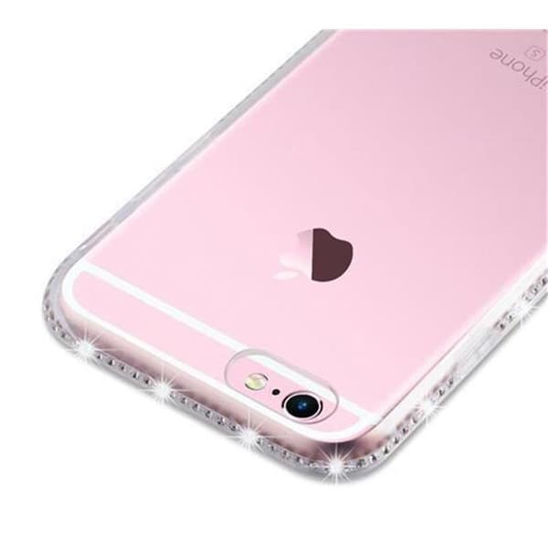 Transparent vit iPhone 6 / 6S-fodral med strassdesign Vit