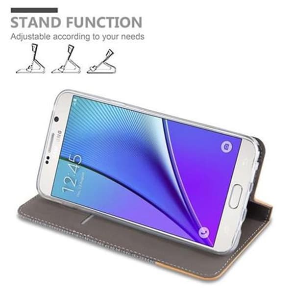 Skyddsfodral för Samsung Galaxy NOTE 5 i LJUST GRÅ BRUN Stötskyddande Etui Grå