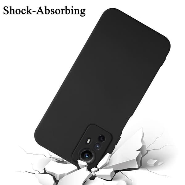Skyddande stötsäker skal för Redmi Note 12S i LIQUID BLACK Svart