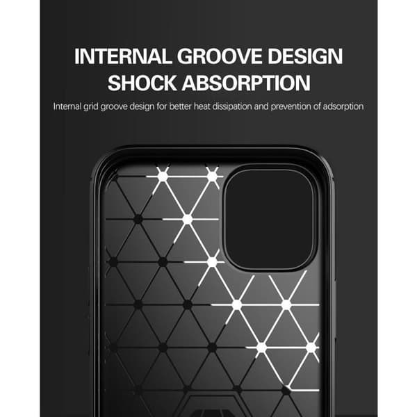 Skal för iPhone 12 MINI BORSTAD BLÅ Kolfiberdesign Blå