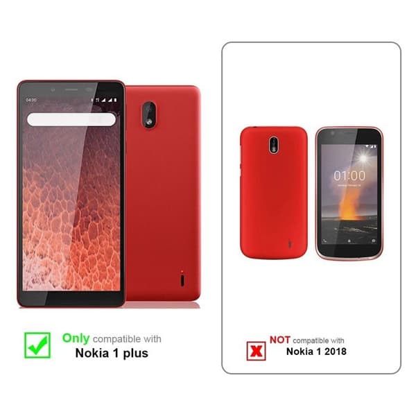 Transparent stötsäker silikonfodral för Nokia 1 PLUS Vit
