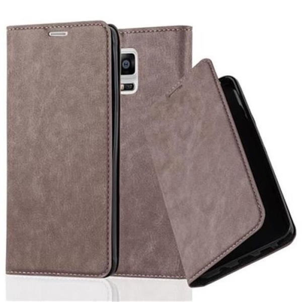 Cadorabo Fodral Samsung Galaxy NOTE 4 KAFFEBRUN Osynlig MAGNETISK STÄNGNING Fodral Fodral Fodral stöder stativ och kortplats