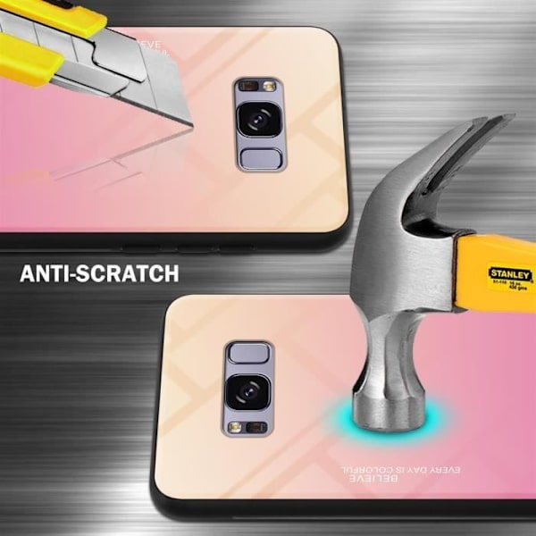 Fodral till Samsung Galaxy S8 PLUS i GUL - ROSA Cadorabo Skal Tvåfärgat skydd Gul - Rosa