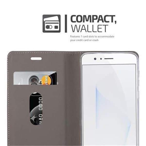 Skyddsfodral för Honor 8 / 8 PREMIUM i GRÅSVART Etui Case Stötskydd Grå