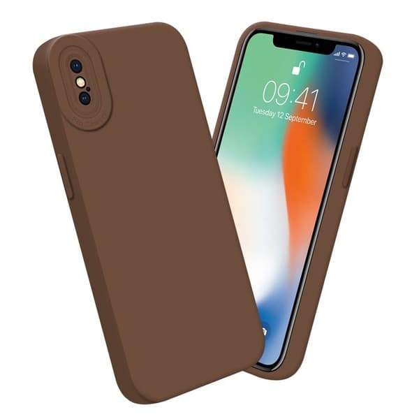 Skyddsfodral för iPhone XS MAX i FLUID BRUN Stötsäker brun