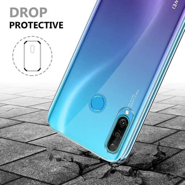 Transparent skydd för Huawei P30 LITE, helskydd Vit