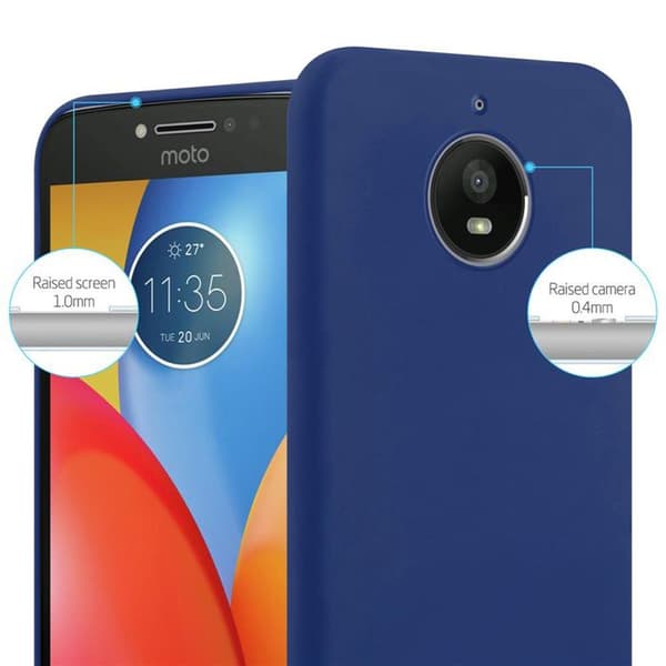 Skyddsfodral för Motorola MOTO E4 PLUS Mörkblå Candy Stöttålig Silikon Blå
