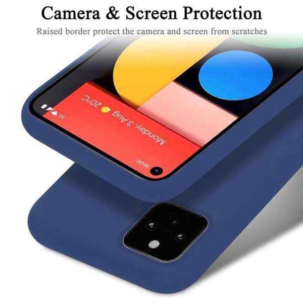 Skyddande skal för Google PIXEL 5 Stötabsorberande i LIQUID BLUE Blå