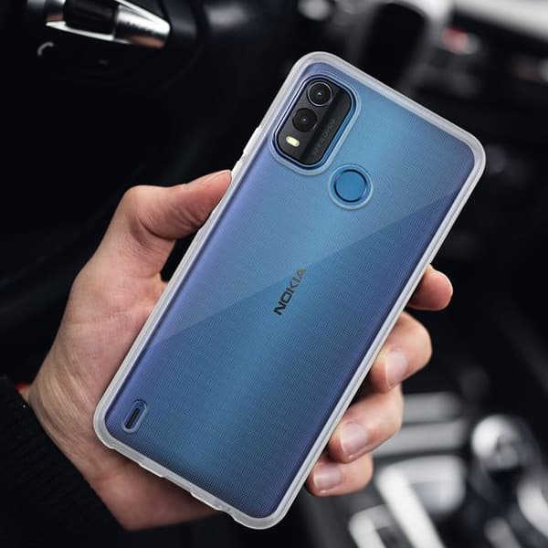 Transparent stötsäker silikonfodral för Nokia G11 Plus Vit