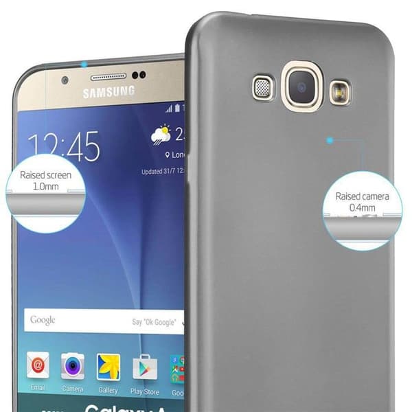 Skyddsfodral för Samsung Galaxy A8 2015 Skyddsfodral i METALLGRÅ Matt Design Grå
