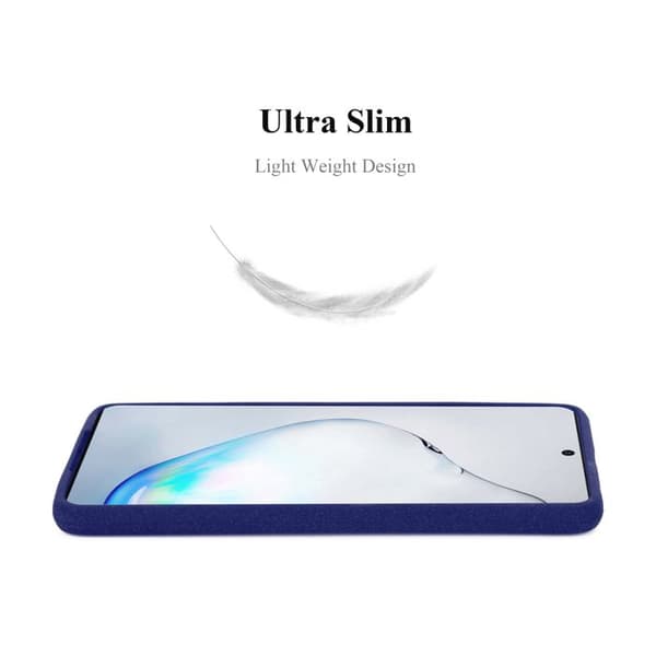 Skyddsskal för Samsung Galaxy NOTE 10 PLUS MÖRKBLA FROST Skydd i silikon TPU Blå