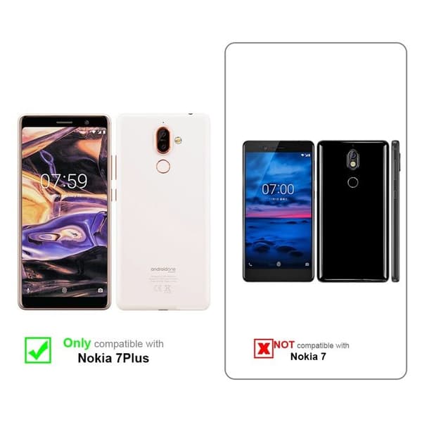 Etui för Nokia 7 PLUS Flip Case i MÖRK BRUN Skydd brun