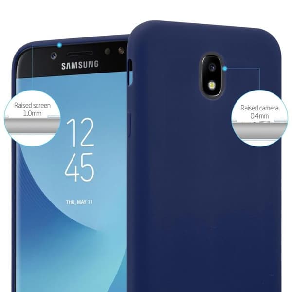Skyddsfodral för Samsung Galaxy J5 2017 US Version MÖRKBLOMMA Antichock Silikon Blå