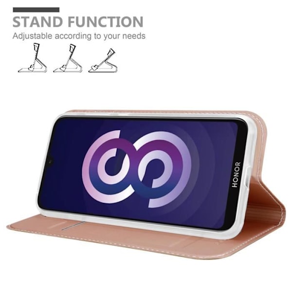 Fodral för Huawei Y5 2019 / Enjoy Play 8 / Honor 8S Fodral i CLASSY ROSÉ GOLD Fodral Skydd Magnetisk stängningsplånbok Rose guld