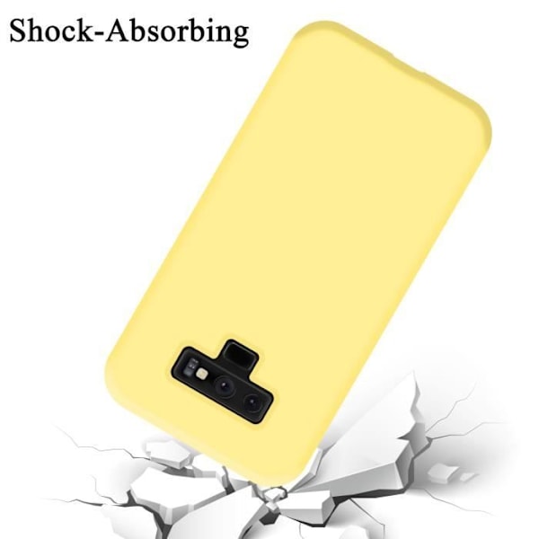 Coque - CADORABO - Samsung Galaxy NOTE 9 - Silicone TPU - Gul - Stötteknapp skydd Gul