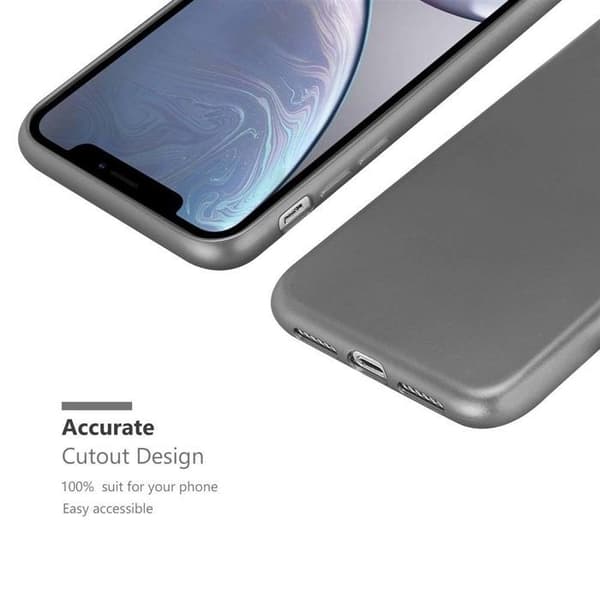 iPhone XR-fodral Skyddsfodral i MATTSILVER Metallic Design Grå