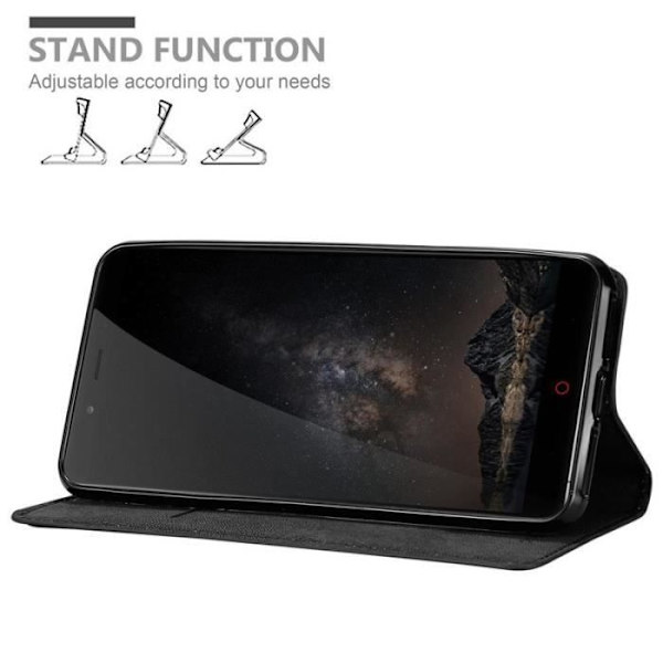 Cadorabo Fodral till ZTE Nubia Z11 MAX i NIGHT BLACK