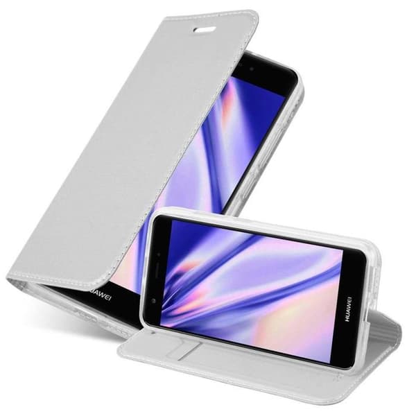 Fodral med lock för Huawei NOVA Plånbok i KLASSISK SILVER Stötsäker Grå