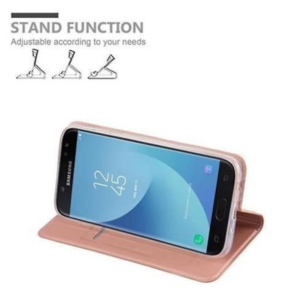 Samsung Galaxy J7 2017 (7) Fodral i CLASSY ROSÉ GOLD från Cadorabo (METALLIC MATT Design) Helt skyddsfodral med flip flik