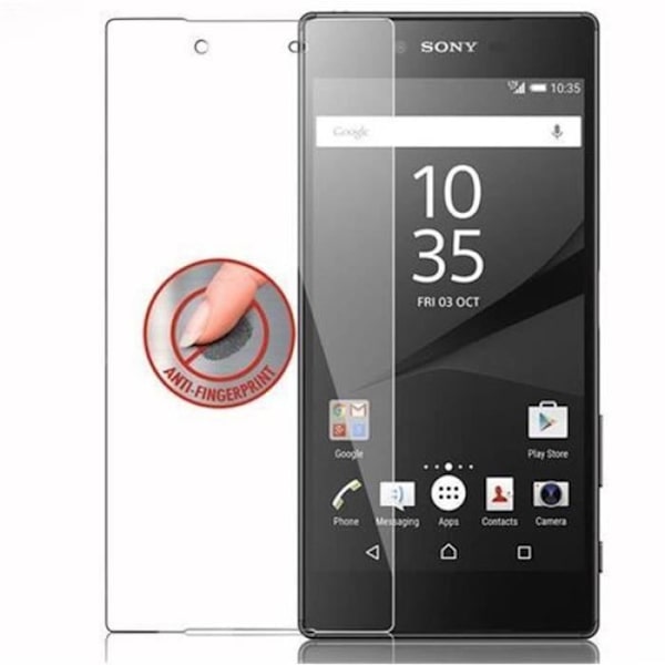 Cadorabo Skärmskydd för Sony Xperia Z5 < PLUS 0,3 mm rundade hörn HÖG TRANSPARENS härdat glas