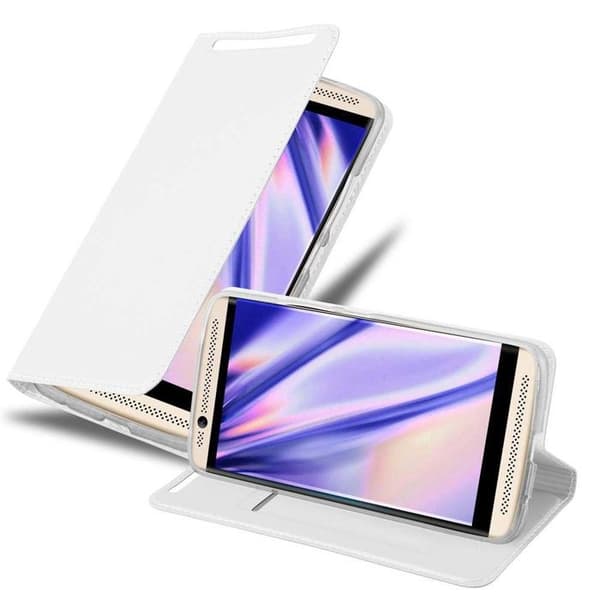 Fodral med lock för ZTE Axon 7 Plånbok i KLASSISK SILVER Stötsäker Grå
