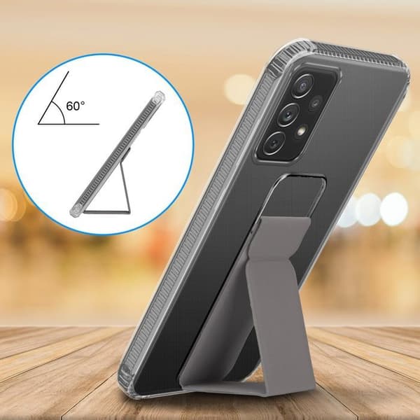 Skydd för Samsung Galaxy A72 4G / 5G GRÅ med stöd och ställfunktion Grå