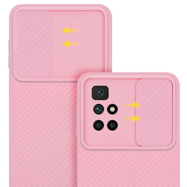 Skyddshuva - CADORABO - Xiaomi RedMi 10 - Silikon TPU - Godisrosa - Skydd för kamera Godisrosa