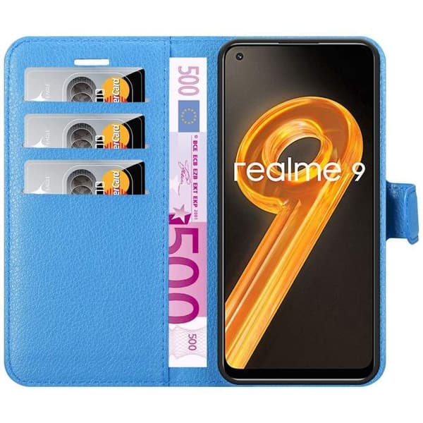 Etui för Realme 9 4G / 9 PRO+ i PASTELLBLÅ Blå