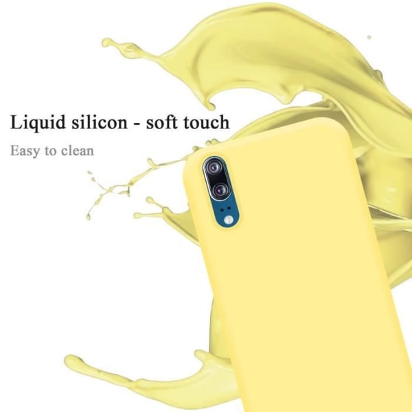 Fodral till Huawei P20 i LIQUID Yellow Cadorabo Cover Silikon TPU