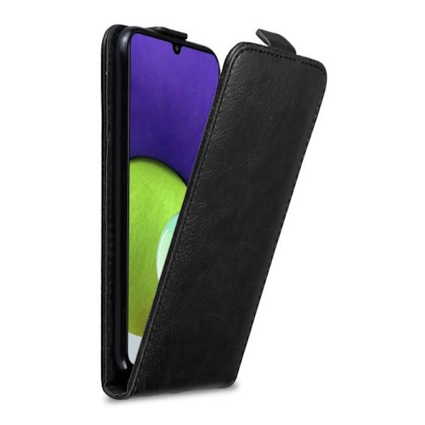 Coque - CADORABO - A22 4G / M22 / M32 4G - Svart Natt - Magnetisk Flip - Fullständigt Skydd Svart Natt