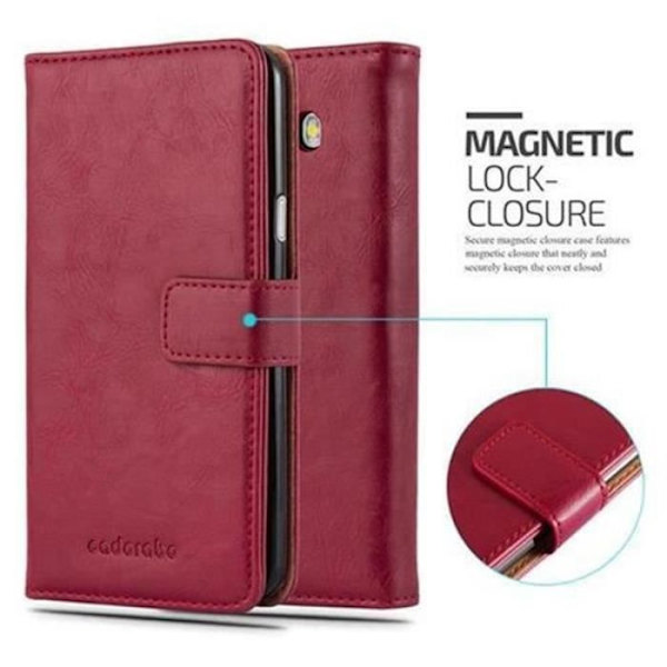 Samsung Galaxy J7 2016 (6) Fodral i CHERRY RED av Cadorabo (LYXdesign) Helt skyddsfodral med flip flap och