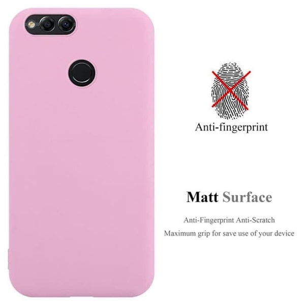 Coque - CADORABO - Honor 7X - Silikon TPU - Candy Rose Vif - Stötabsorberande skydd VARMT ROSA GODIS
