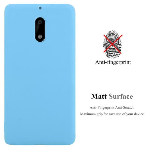Skyddsfodral för Nokia 6 2017 CANDY BLÅ Stötsäker Silikon Blå