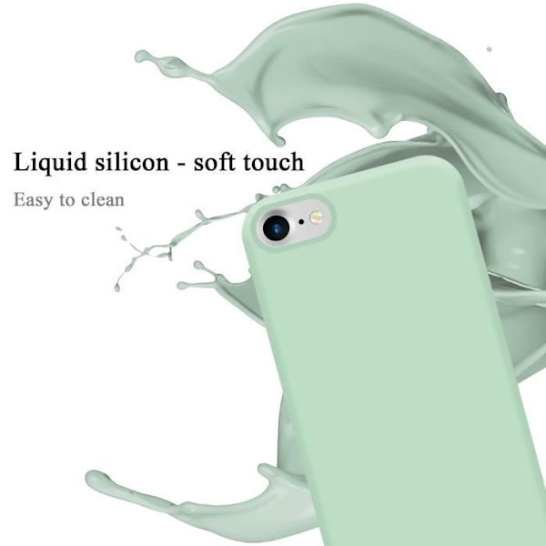Coque - CADORABO - iPhone 7 / 7S / 8 / SE 2020 - Silikon TPU - LIQUID LIGHT GREEN - Stötskydd VÄTSKA LJUSGRÖN