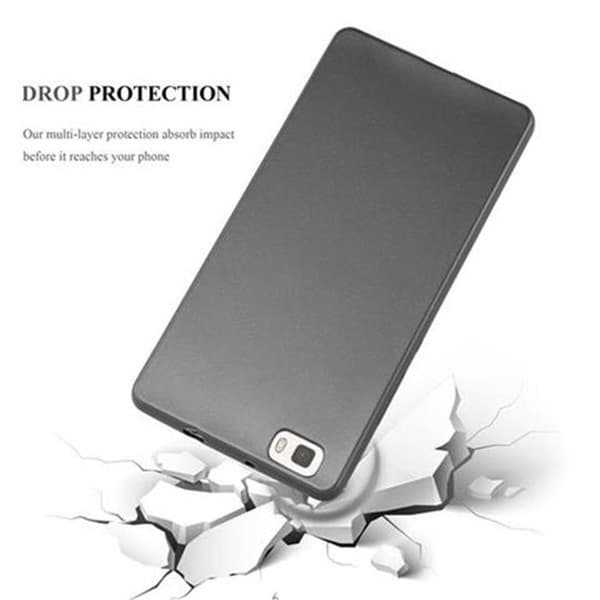 Skyddsfodral för Huawei P8 LITE 2015 Skyddsfodral i MATTS GRÅ METALLISK design Grå