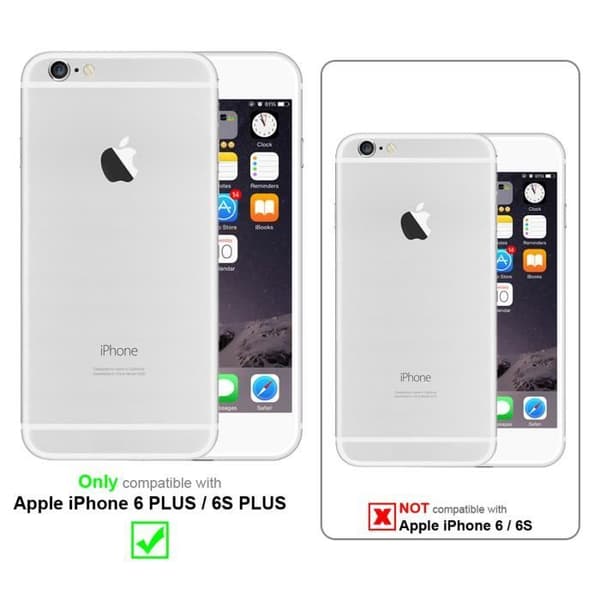 Etui för iPhone 6 PLUS / 6S PLUS - CADORABO - Borstad Grå - Silikon TPU - Lätt skydd Borstad Grå