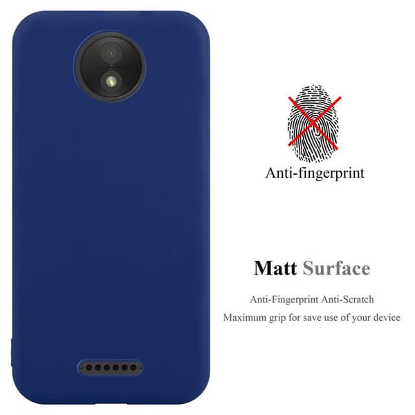 Skyddsfodral för Motorola MOTO C PLUS Mörkblå Candy Stötsäker Silikon Blå