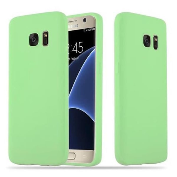 Samsung Galaxy S7-fodral i CANDY PASTELL GREEN av Cadorabo (CANDY Design) Ultratunt mjukt silikongel TPU-fodral med halkskydd