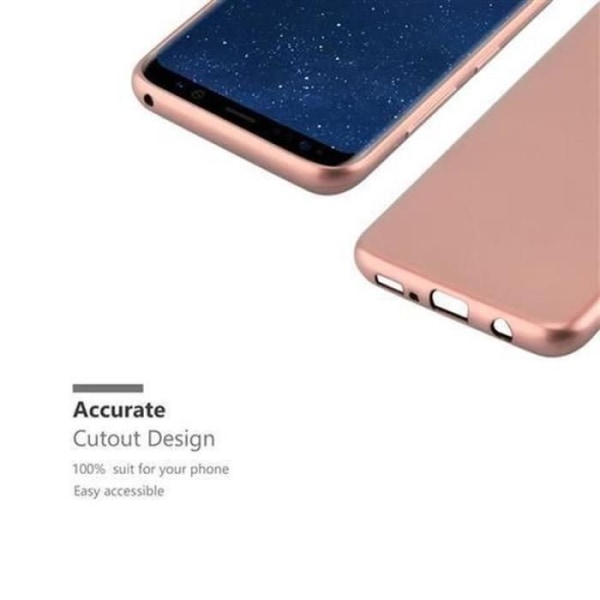 Samsung Galaxy S8-fodral i METALLIC ROSE GOLD från Cadorabo (METALLIC MATTE Design) Ultratunt mjukt silikon TPU-gelöverdrag med