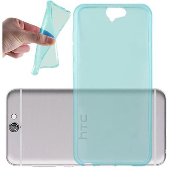 Skyddsfodral för HTC ONE A9 Transparent Silikon Etui Case Cover Blå