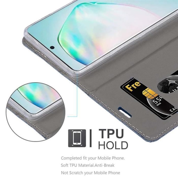 Cadorabo-fodral för Samsung Galaxy A91 / S10 LITE / M80s i BLÅ SVART Skyddsfodral med magnetstängning MÖRKBLÅ