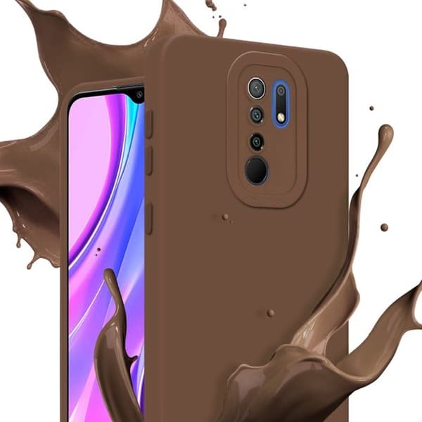 Skyddsfodral för Xiaomi RedMi 9 i FLUID BRUN Stötsäker Skyddsfodral brun