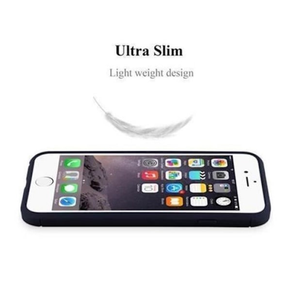 Cadorabo Fodral till Apple iPhone 8 PLUS - iPhone 7 PLUS, BORSTAD BLÅ Design TPU CARBON Gel Silicon