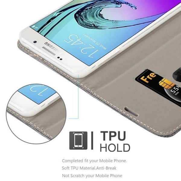 Cadorabo Fodral till Samsung Galaxy A7 2016 i GRÅ SVART