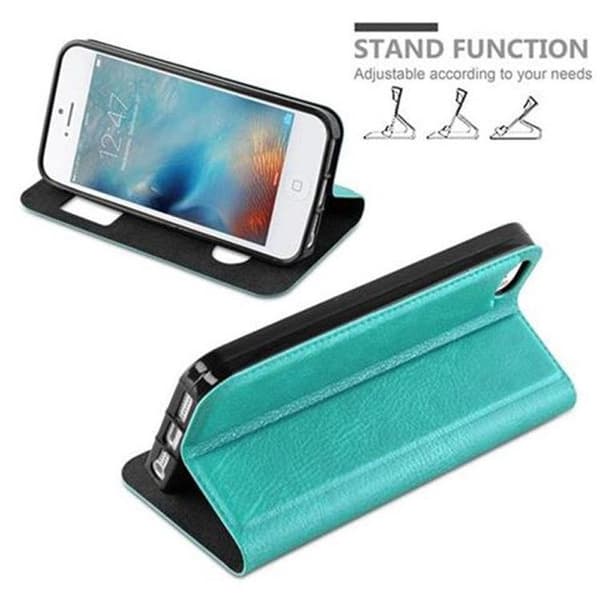 Flipfodral för iPhone 5 / 5S / SE 2016 Fodral i TURKOS MINT Skydd Blå