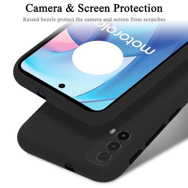 Skyddsskal för Motorola MOTO E20 / E30 / E40 Stötabsorberande i LIQUID BLACK Svart