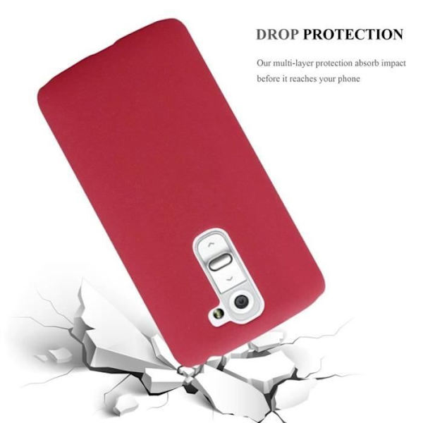 Coque - CADORABO - LG G2 MINI - Hård Skydd - Matt Design - Röd Färg Röd