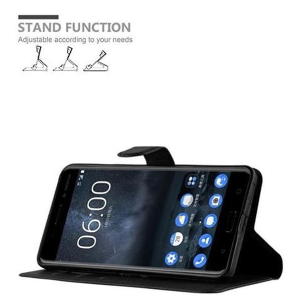Etui för Nokia 6 2017 i JET BLACK Svart