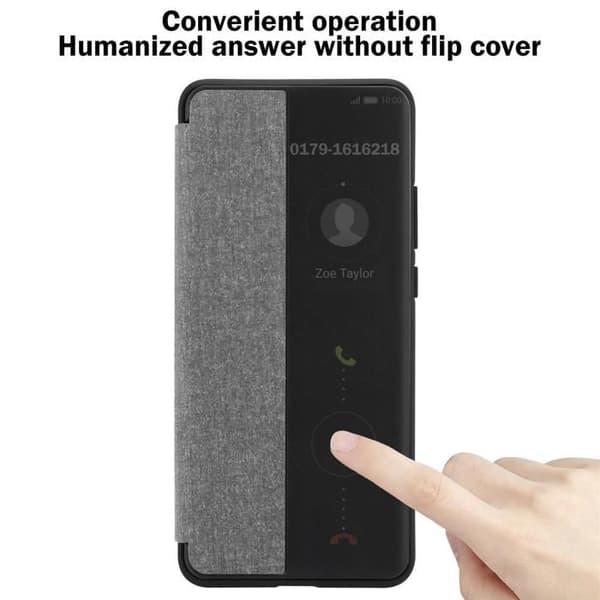 Etui för Huawei MATE 30 Fodral med lock i GRÅ Skydd Grå